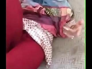 indian piece of baggage in red chudi pussy fingered with an increment of boobs pressed by boyfriend