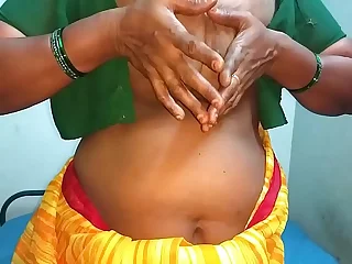 desi aunty in like manner her chest and moaning